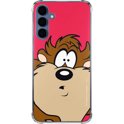 Looney Tunes Tasmanian Devil Zoomed In Galaxy A35 5G Clear Case
