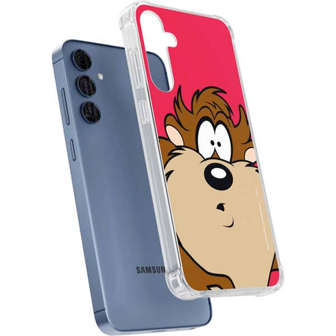 Looney Tunes Tasmanian Devil Zoomed In Galaxy A35 5G Clear Case