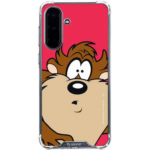 Looney Tunes Tasmanian Devil Zoomed In Galaxy A36 5G Clear Case