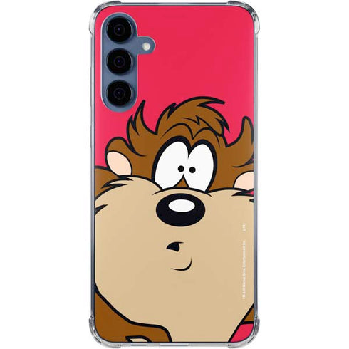 Looney Tunes Tasmanian Devil Zoomed In Galaxy A55 5G Clear Case