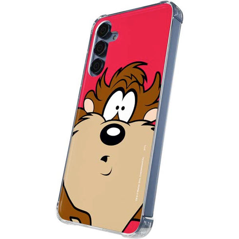Looney Tunes Tasmanian Devil Zoomed In Galaxy A55 5G Clear Case