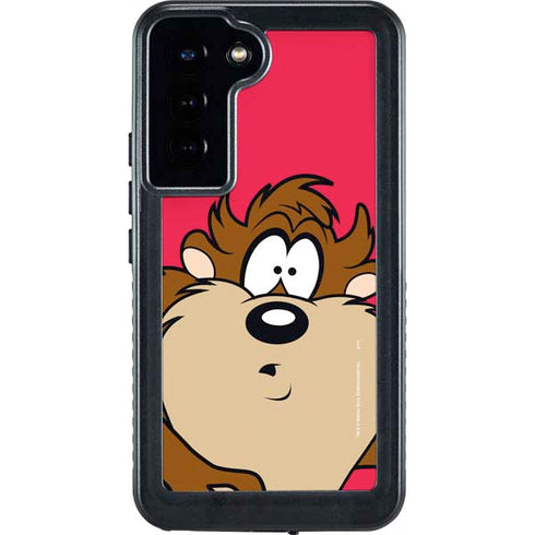 Looney Tunes Tasmanian Devil Zoomed In Galaxy S24 Plus Waterproof Case