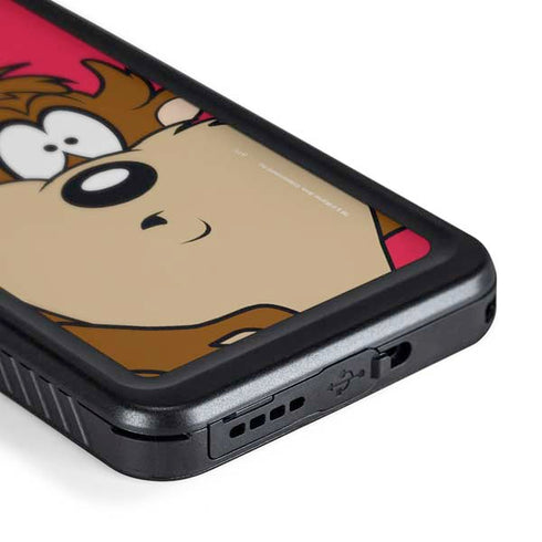 Looney Tunes Tasmanian Devil Zoomed In Galaxy S24 Plus Waterproof Case