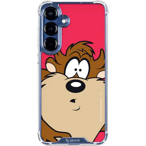 Looney Tunes Tasmanian Devil Zoomed In Galaxy S25 Plus Clear Case