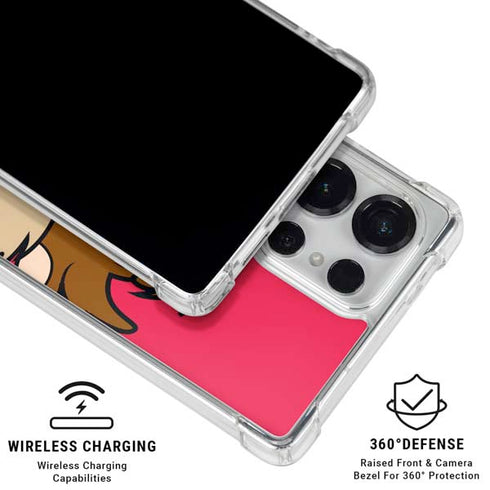 Looney Tunes Tasmanian Devil Zoomed In Galaxy S25 Ultra Clear Case