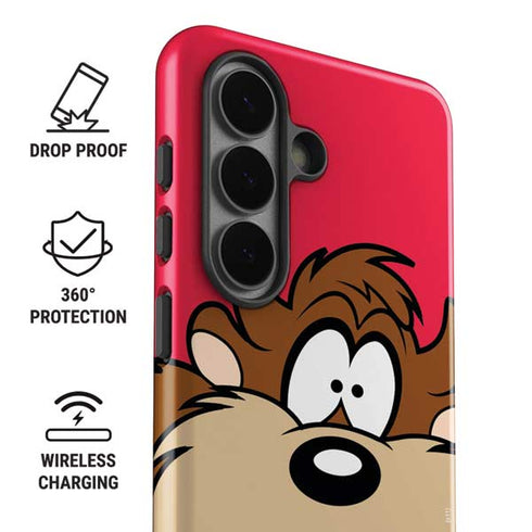 Looney Tunes Tasmanian Devil Zoomed In Galaxy S26 Plus Impact Case