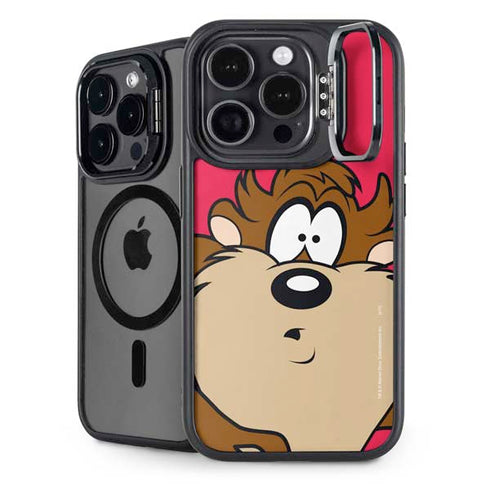 Looney Tunes Tasmanian Devil Zoomed In iPhone 14 Pro Kickstand Case