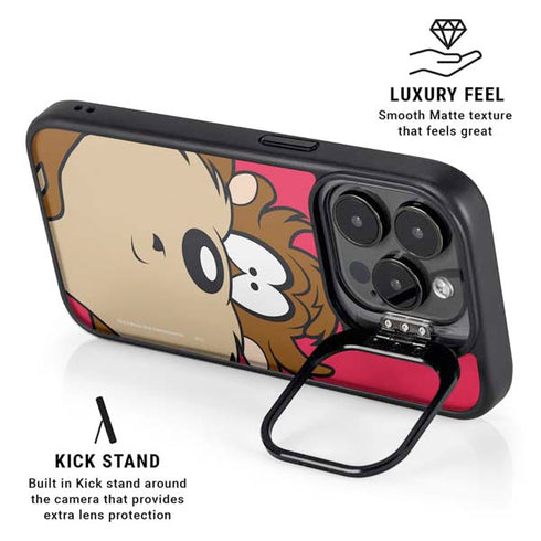 Looney Tunes Tasmanian Devil Zoomed In iPhone 14 Pro Kickstand Case