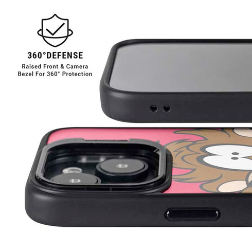Looney Tunes Tasmanian Devil Zoomed In iPhone 15 Kickstand Case