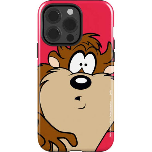 Looney Tunes Tasmanian Devil Zoomed In iPhone 15 Pro Impact Case