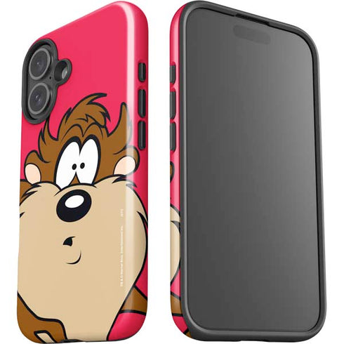 Looney Tunes Tasmanian Devil Zoomed In iPhone 16 Impact Case