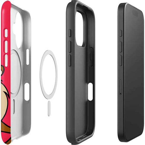 Looney Tunes Tasmanian Devil Zoomed In iPhone 16 Magsafe Impact Case