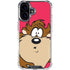 Looney Tunes Tasmanian Devil Zoomed In iPhone 16 Plus Clear Case