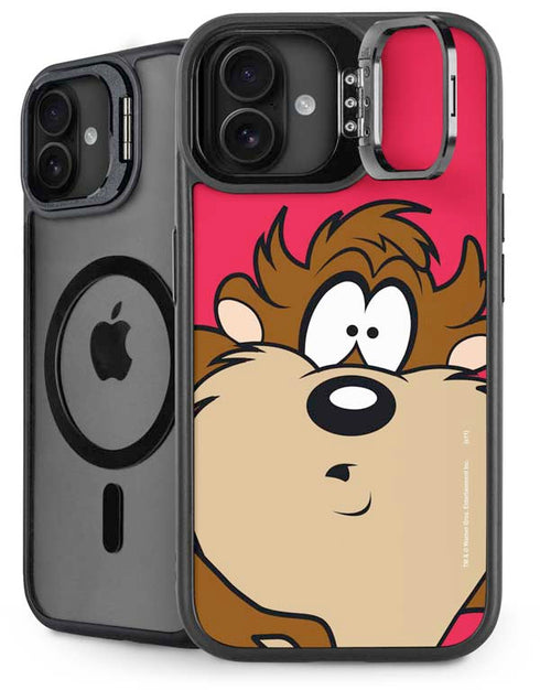 Looney Tunes Tasmanian Devil Zoomed In iPhone 16 Plus Kickstand Case