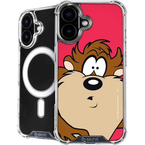 Looney Tunes Tasmanian Devil Zoomed In iPhone 16 Plus MagSafe Case