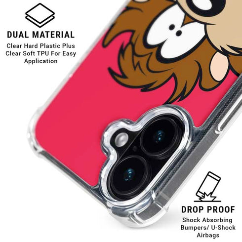 Looney Tunes Tasmanian Devil Zoomed In iPhone 16 Plus MagSafe Case