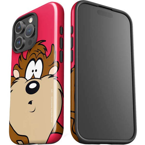 Looney Tunes Tasmanian Devil Zoomed In iPhone 16 Pro Impact Case