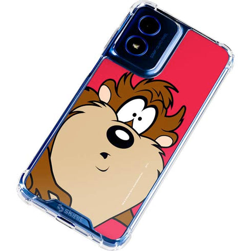 Looney Tunes Tasmanian Devil Zoomed In Moto G 5G (2024) Clear Case