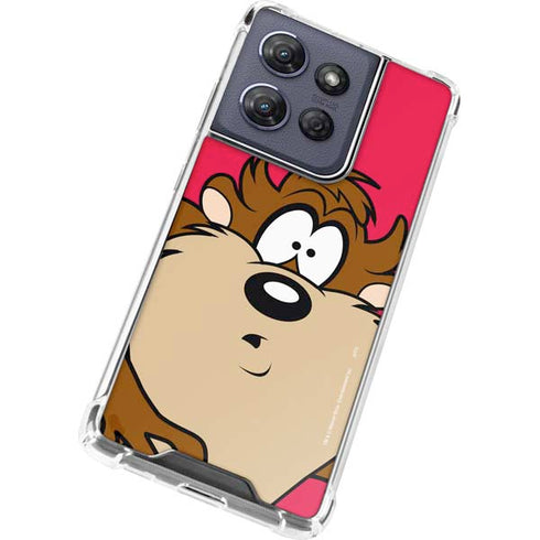 Looney Tunes Tasmanian Devil Zoomed In Moto G Play 5G (2025) Clear Case