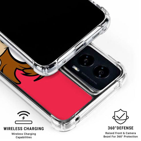 Looney Tunes Tasmanian Devil Zoomed In Moto G Power 5G (2024) Clear Case
