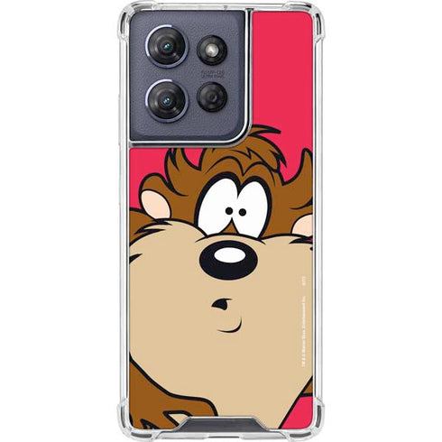 Looney Tunes Tasmanian Devil Zoomed In Moto G Stylus 5G (2025) Clear Case