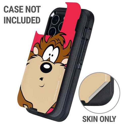 Looney Tunes Tasmanian Devil Zoomed In Otterbox Defender iPhone Skin