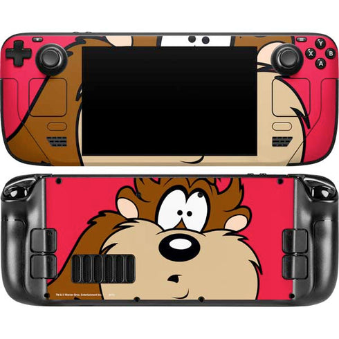 Looney Tunes Tasmanian Devil Zoomed In Steam Deck Handheld Gaming Computer Skin