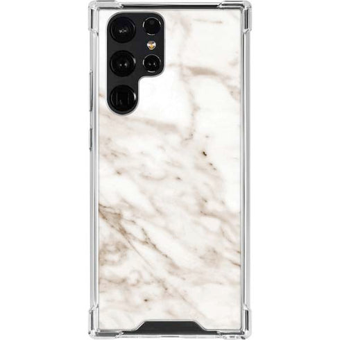 Taupe Marble Galaxy S23 Ultra Clear Case