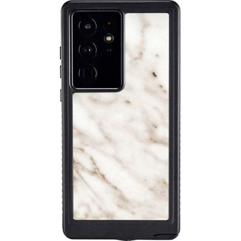 Taupe Marble Galaxy S24 Ultra Waterproof Case