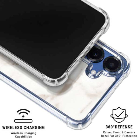 Taupe Marble Galaxy S25 Clear Case