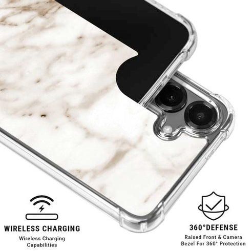 Taupe Marble Galaxy S26 Clear Case