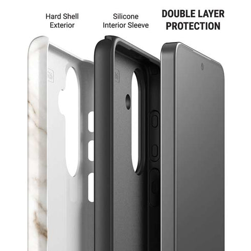 Taupe Marble Galaxy S26 Impact Case