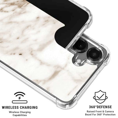 Taupe Marble Galaxy S26 Plus Clear Case