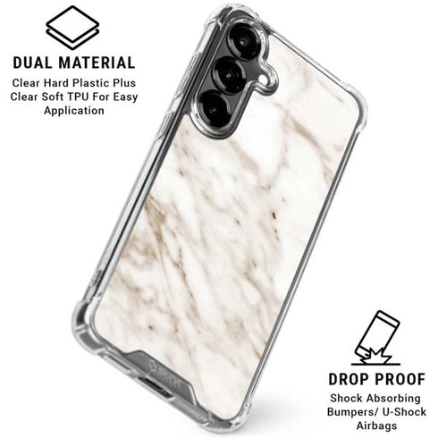 Taupe Marble Galaxy S26 Plus Clear Case