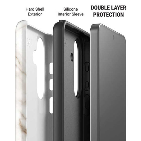 Taupe Marble Galaxy S26 Plus Impact Case