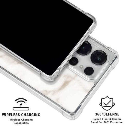 Taupe Marble Galaxy S26 Ultra Clear Case