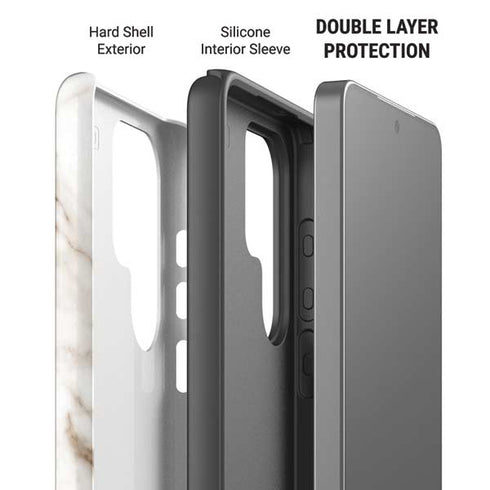 Taupe Marble Galaxy S26 Ultra Impact Case