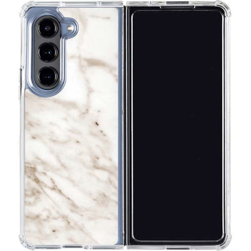 Taupe Marble Galaxy Z Fold5 5G Clear Case