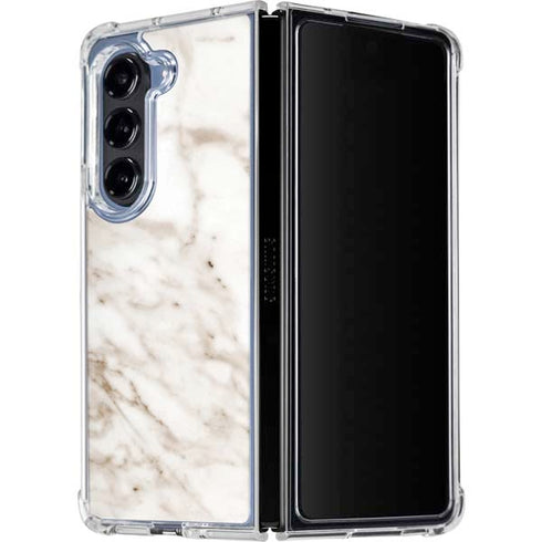 Taupe Marble Galaxy Z Fold5 5G Clear Case