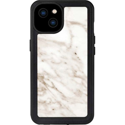 Taupe Marble iPhone 15 Plus Waterproof Case