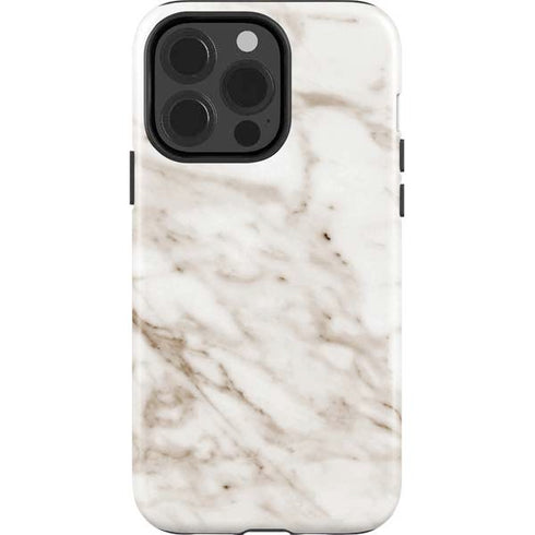Taupe Marble iPhone 15 Pro Impact Case