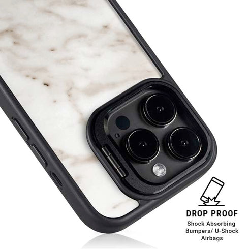 Taupe Marble iPhone 15 Pro Kickstand Case
