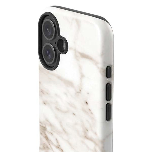 Taupe Marble iPhone 16 Plus Impact Case