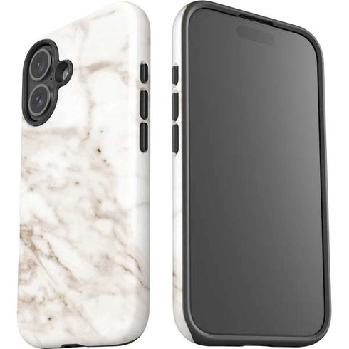 Taupe Marble iPhone 16 Plus Impact Case
