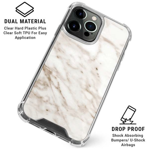 Taupe Marble iPhone 16 Pro Clear Case