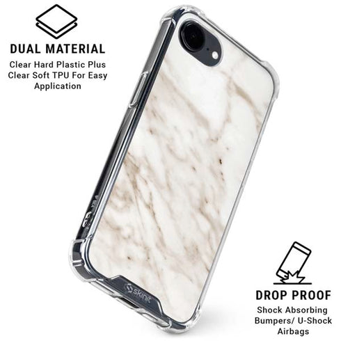 Taupe Marble iPhone 16e Clear Case