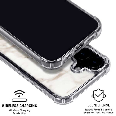 Taupe Marble iPhone 17 Clear Case