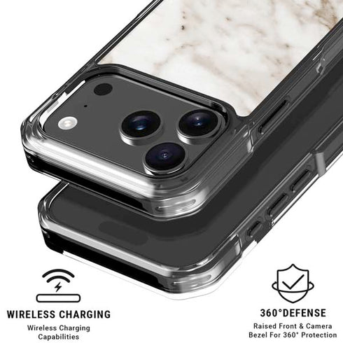 Taupe Marble iPhone 18 Pro Clear Case