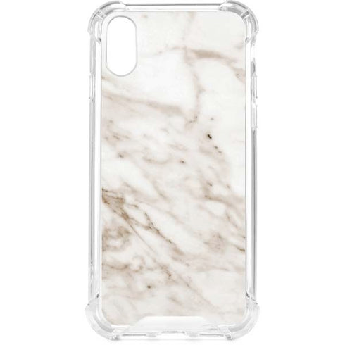 Taupe Marble iPhone XS Clear Case