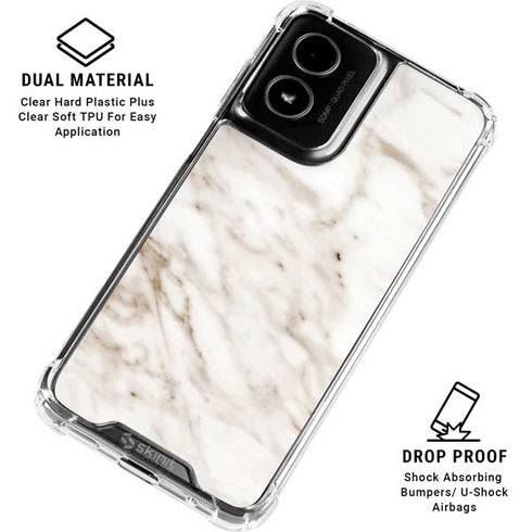 Taupe Marble Moto G Power 5G (2024) Clear Case